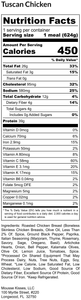 Tuscan Chicken ~ Perfect Portion
